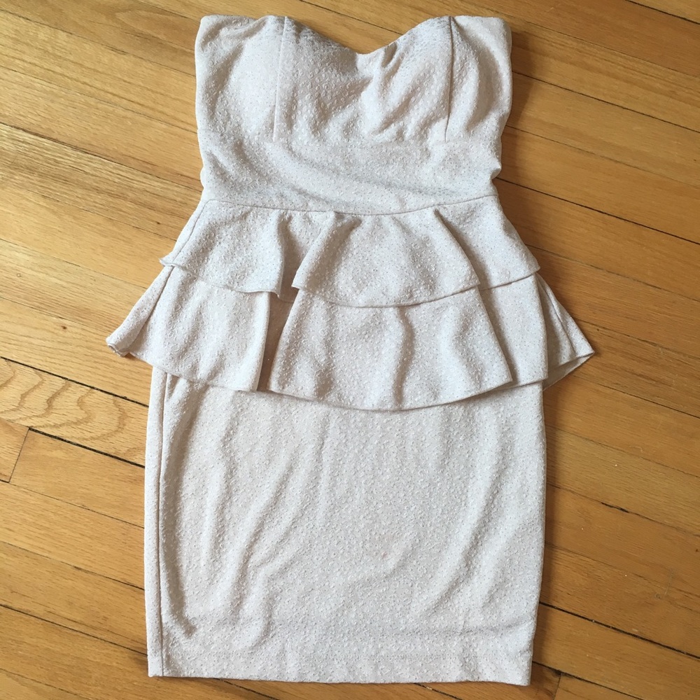 Windsor glittery bodycon peplum dress
